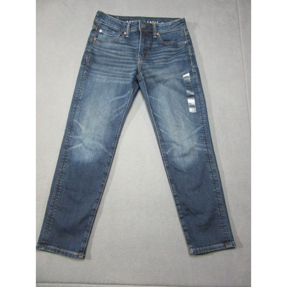 American Eagle Jeans Womens 28 Blue Like New Airflex Athletic Fit Mid Rise Ankle